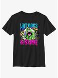 Ghostbusters: Frozen Empire Hot Dogs & Slime Youth T-Shirt, BLACK, hi-res