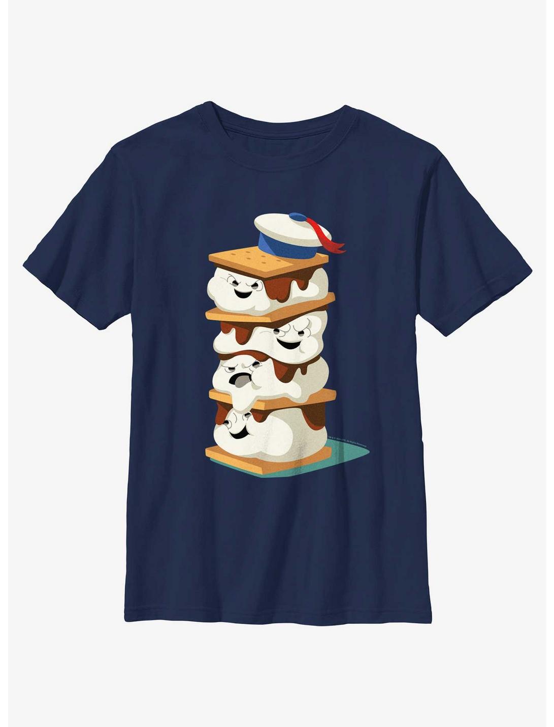 Ghostbusters: Frozen Empire Mini Puft Marshmallow Smores Youth T-Shirt, NAVY, hi-res