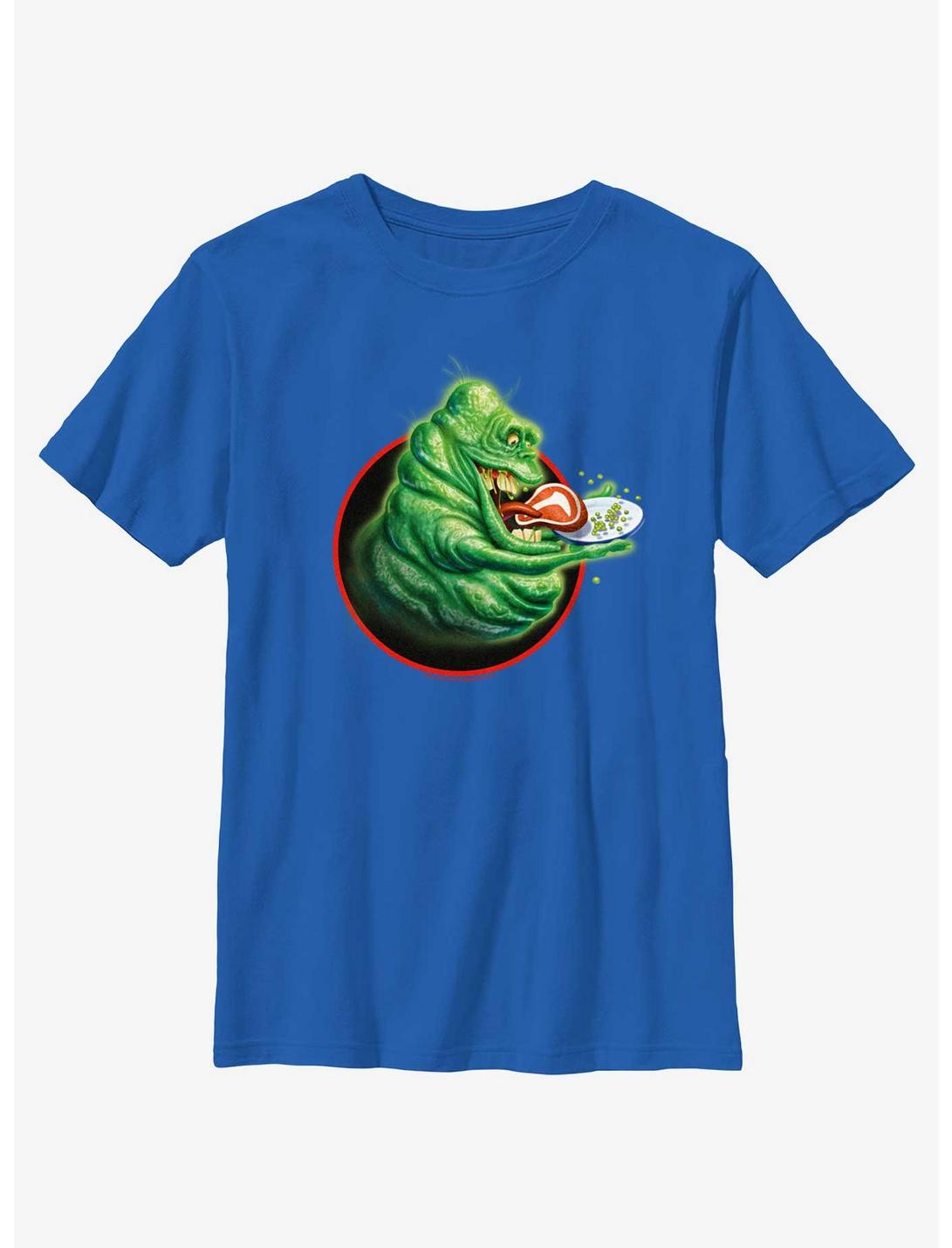 Ghostbusters: Frozen Empire Munchy Slimer Youth T-Shirt, ROYAL, hi-res