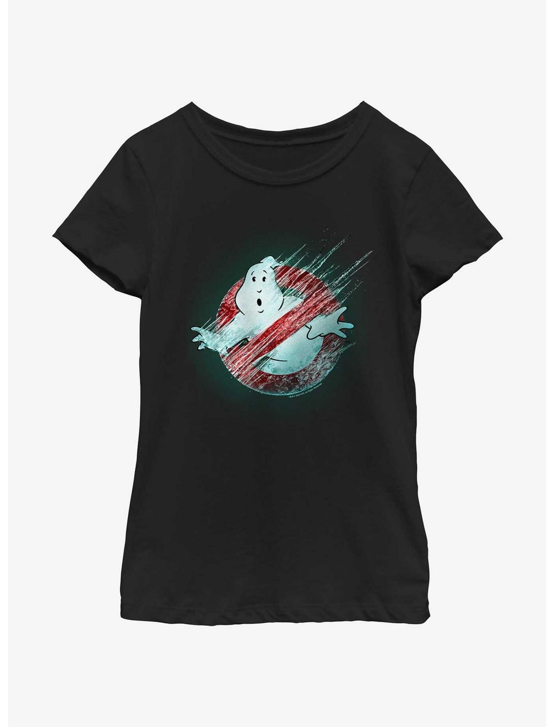Ghostbusters: Frozen Empire Frozen Logo Girls Youth T-Shirt, BLACK, hi-res