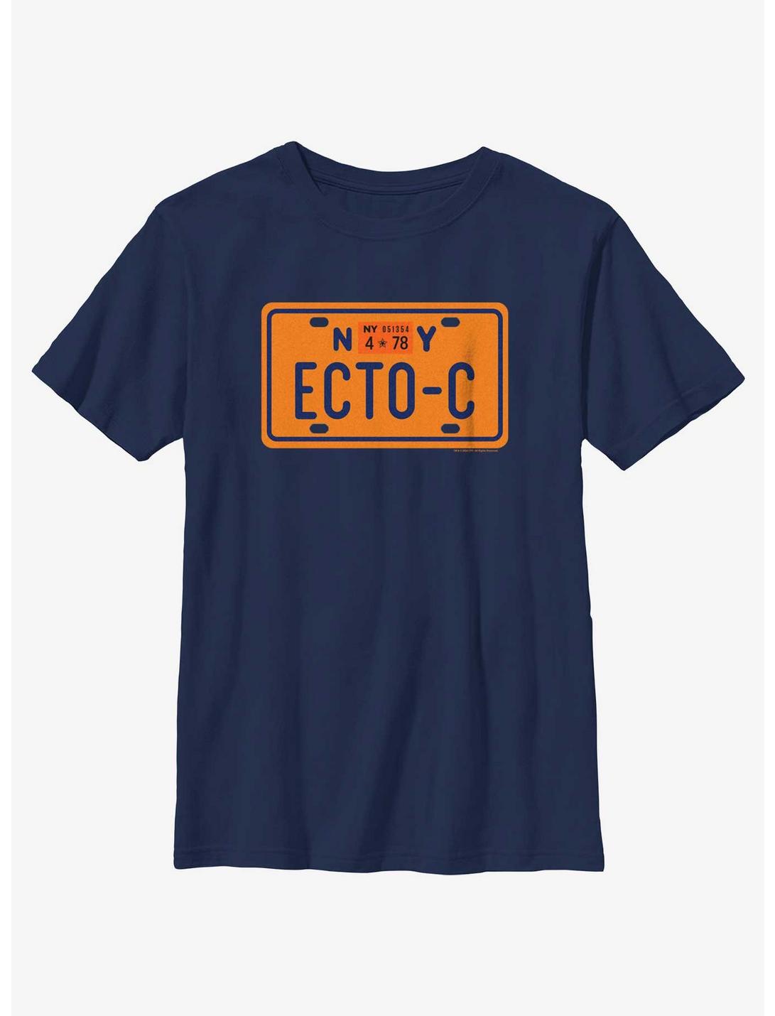 Ghostbusters: Frozen Empire ECTO-C Plates Youth T-Shirt, NAVY, hi-res