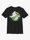 Ghostbusters Green Slime Logo Youth T-Shirt, BLACK, hi-res