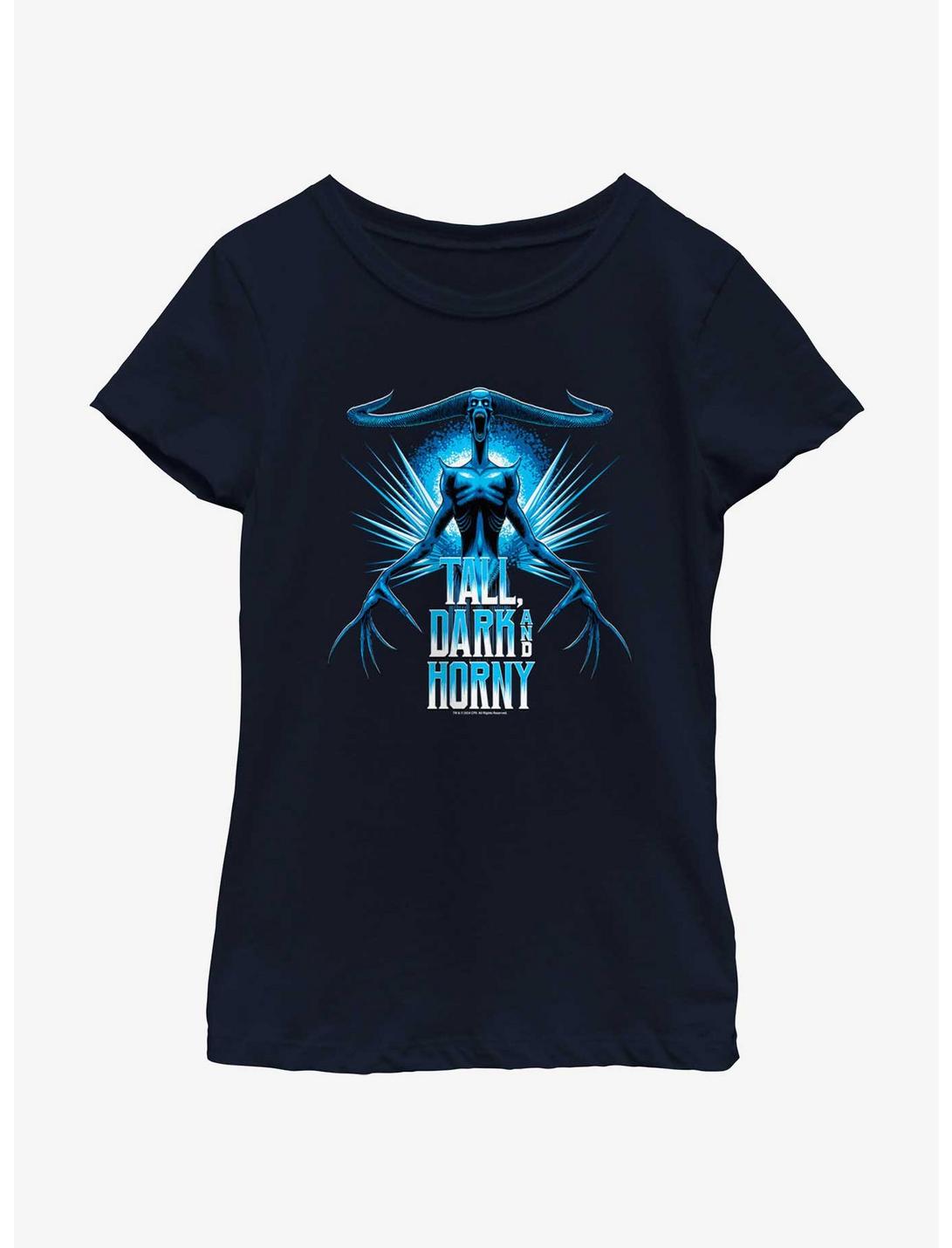 Ghostbusters: Frozen Empire Tall Dark And Horny Girls Youth T-Shirt, NAVY, hi-res