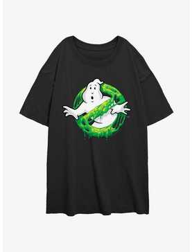 Ghostbusters Green Slime Logo Womens Oversized T-Shirt, , hi-res