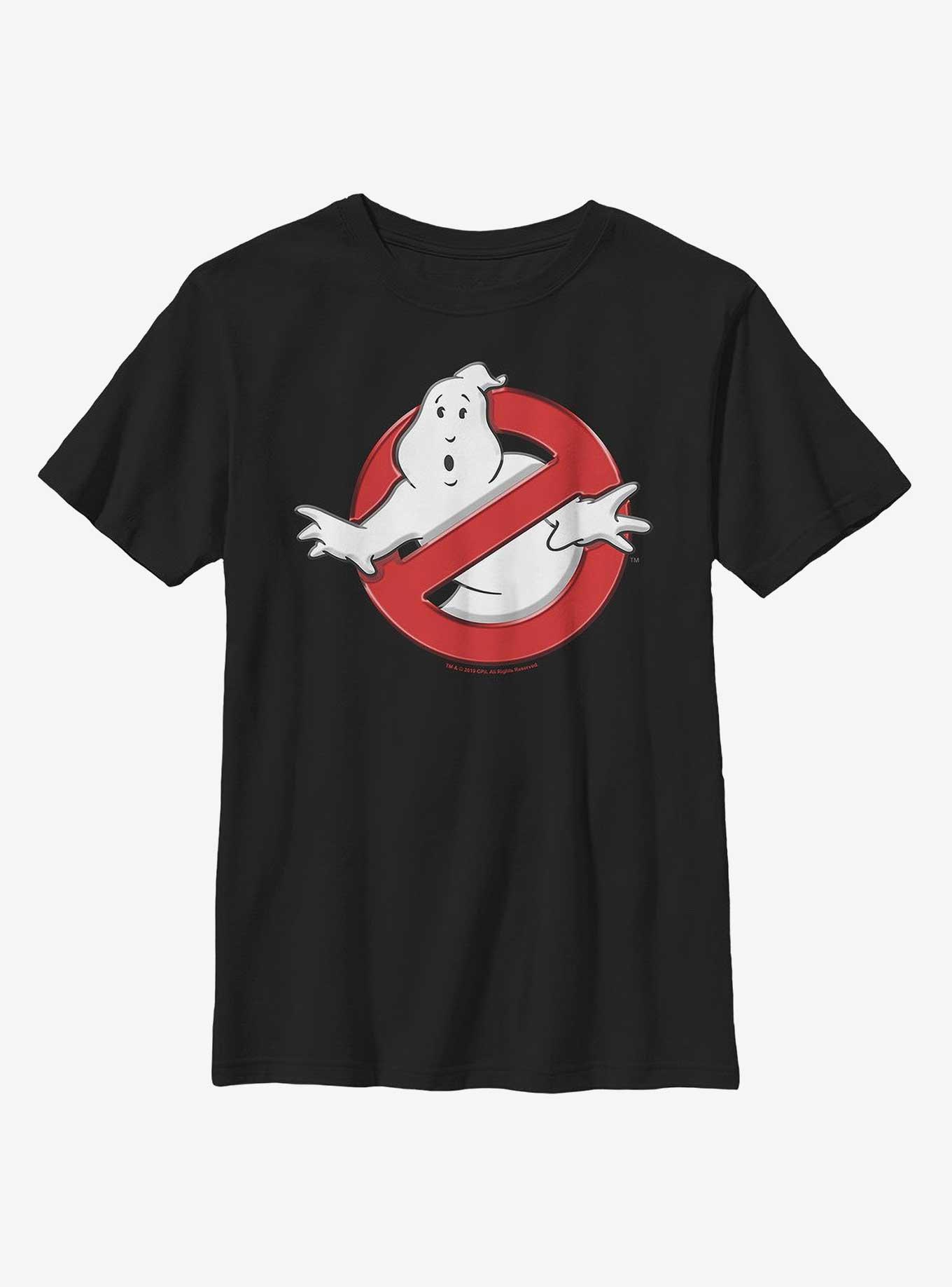 Ghostbusters Core Red Logo Youth T-Shirt, BLACK, hi-res