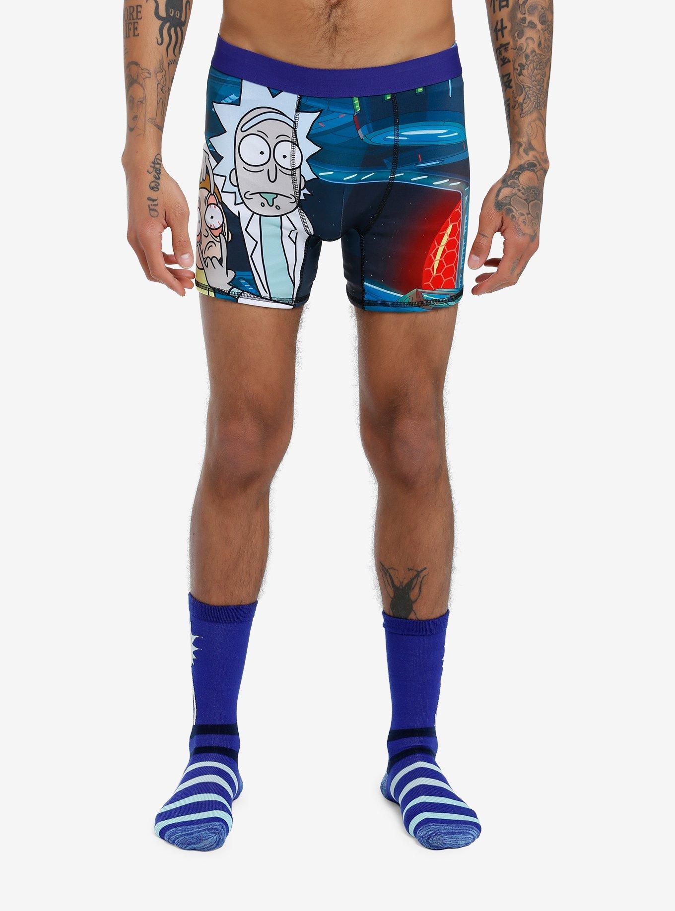 Rick And Morty Spaceship Boxer Briefs & Sock Set