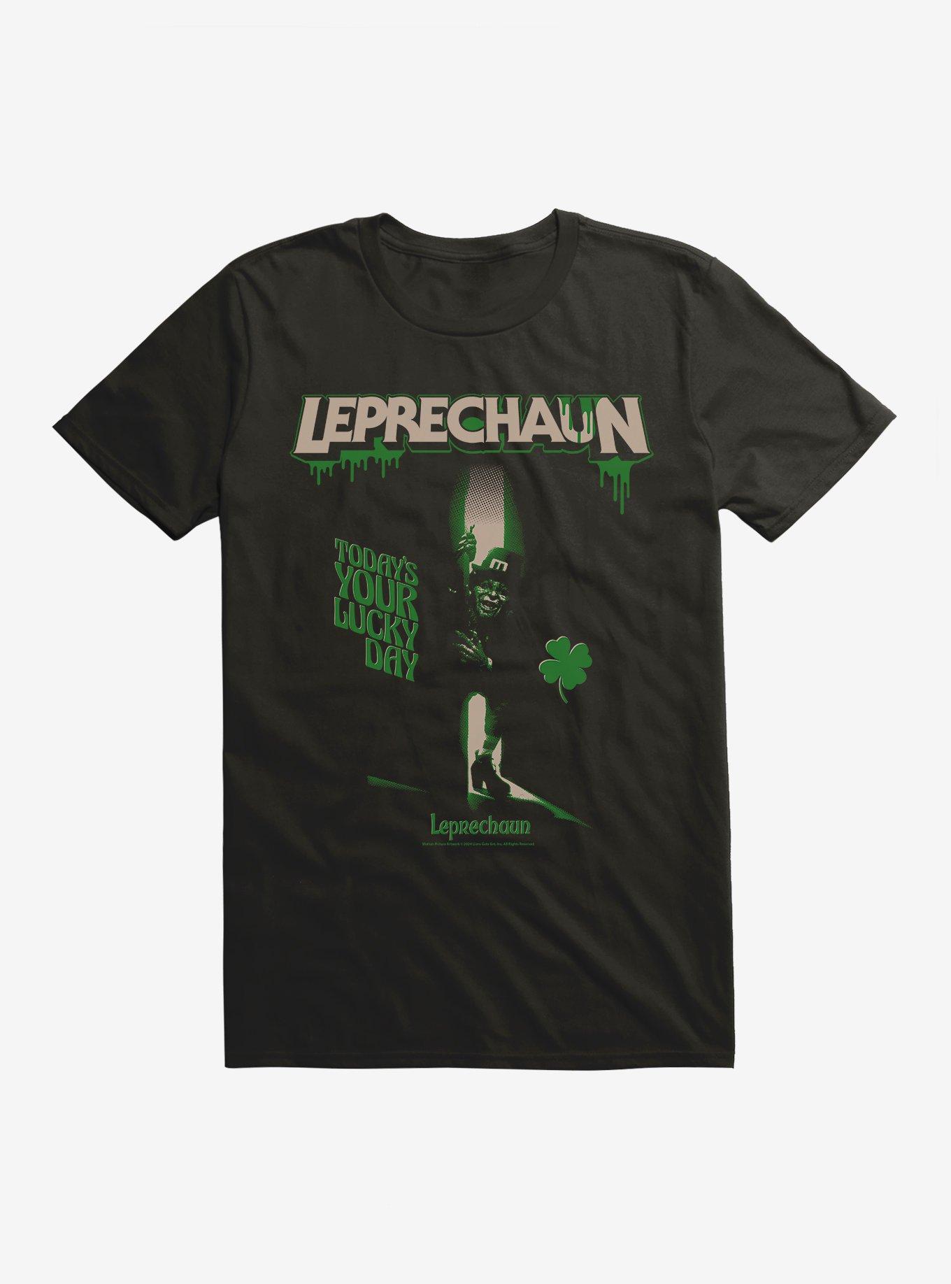 Leprechaun Lucky Day Clover T-Shirt, BLACK, hi-res