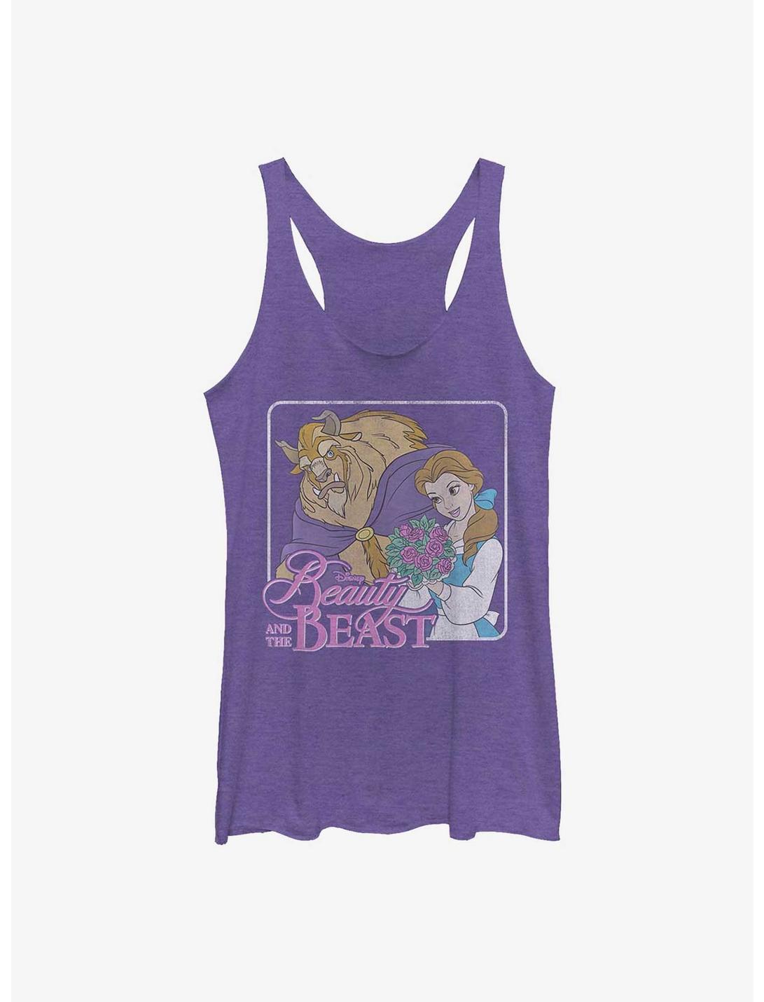Disney Beauty and the Beast Belle And Beast Girls Tank, PUR HTR, hi-res