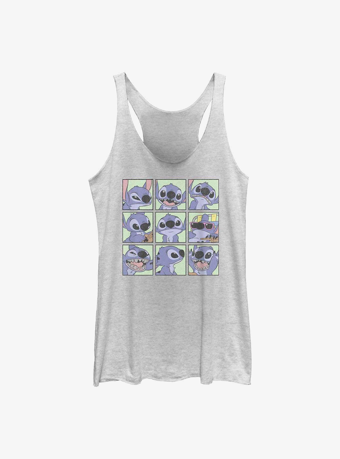 Disney Lilo & Stitch Grid Girls Tank, WHITE HTR, hi-res