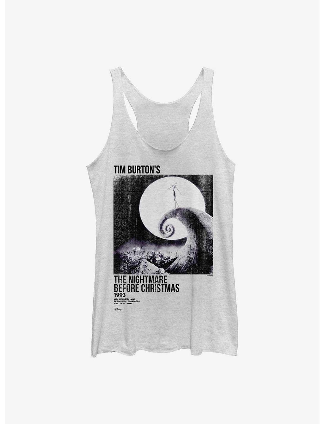 Disney The Nightmare Before Christmas Poster Ink Rolled Girls Tank, WHITE HTR, hi-res