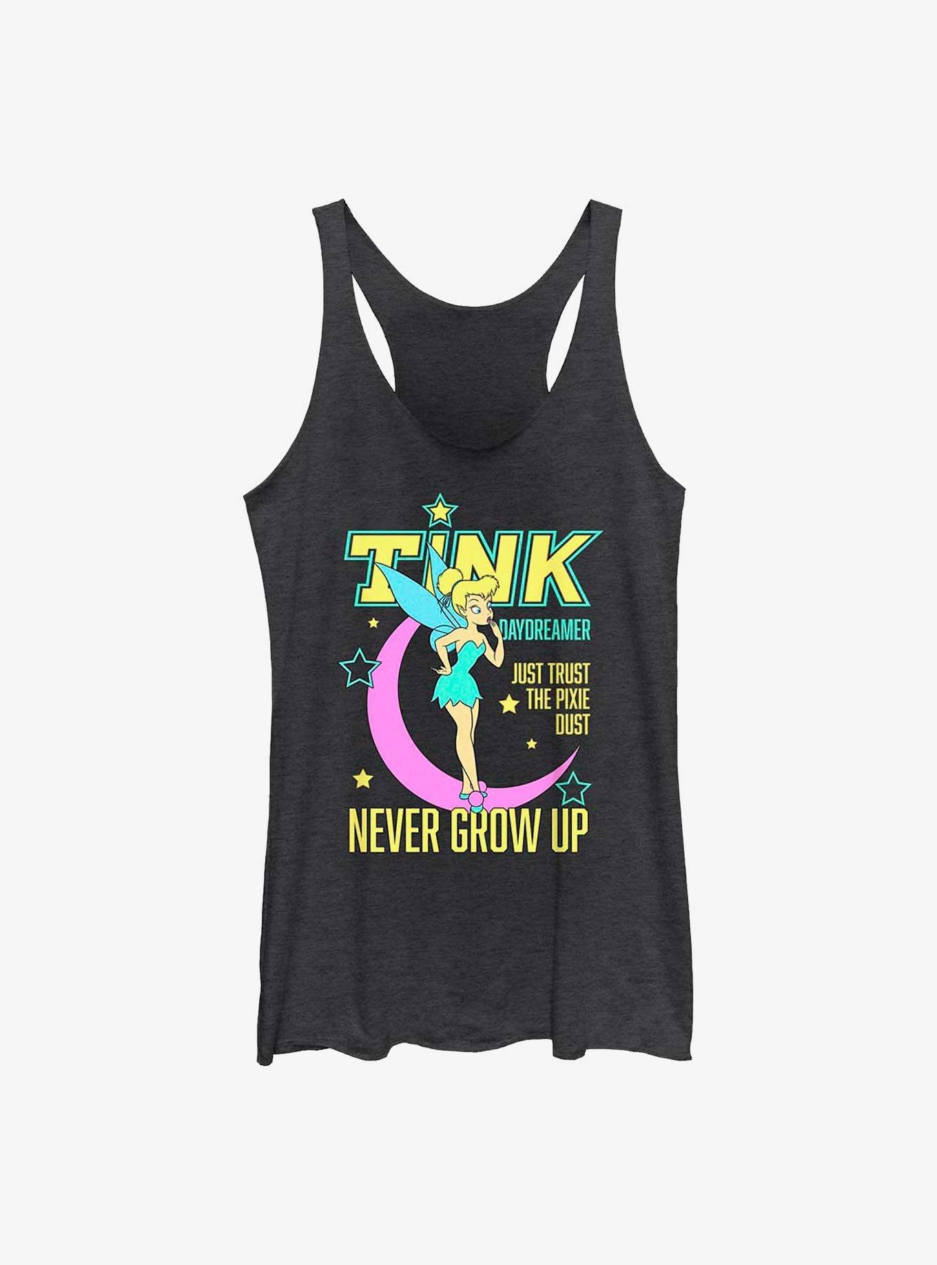 Disney Tinker Bell Tink Daydreamer Cover Girls Tank, BLK HTR, hi-res