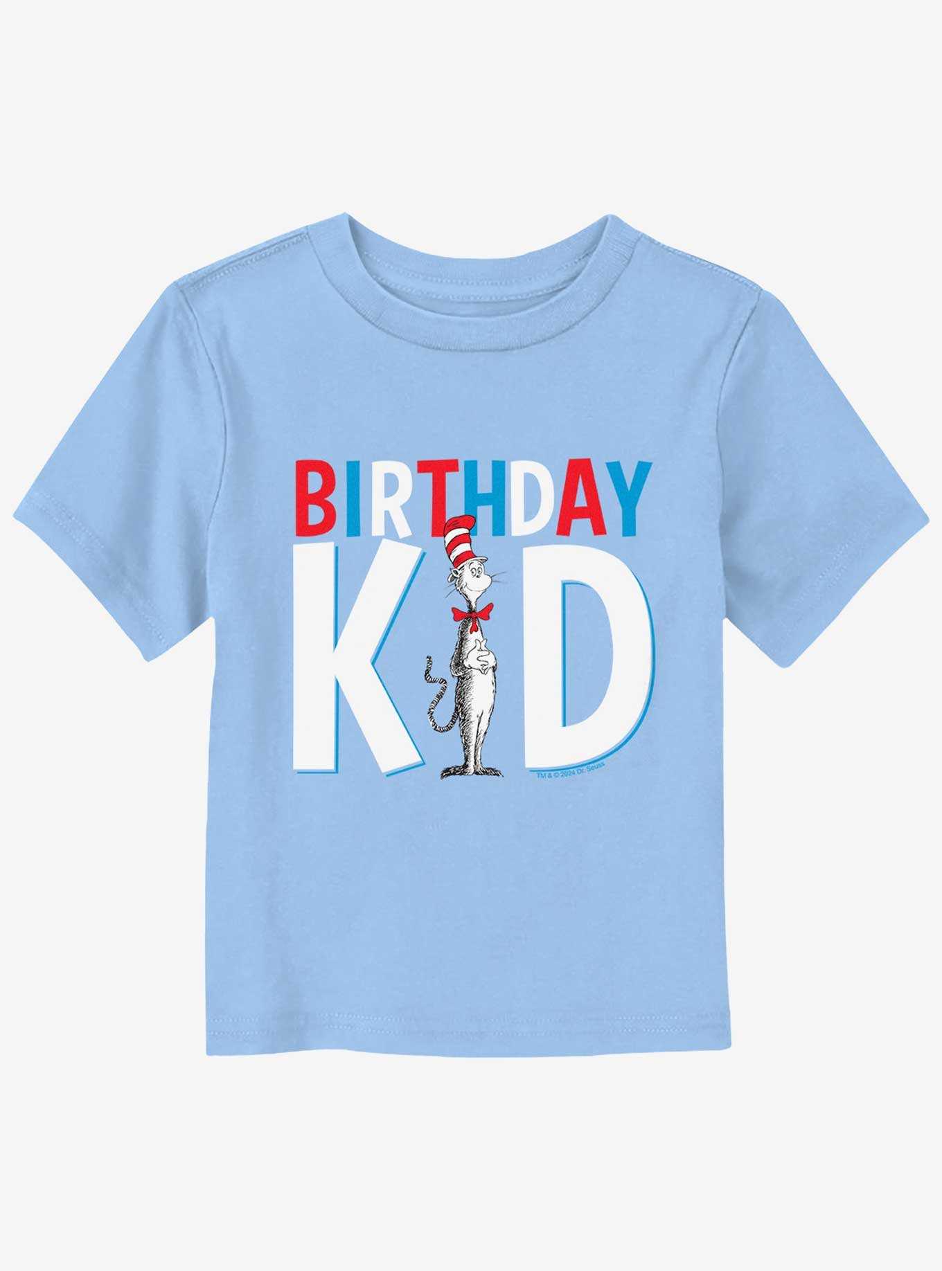 Dr. Seuss Birthday Kid Cat Hat Toddler T-Shirt, , hi-res