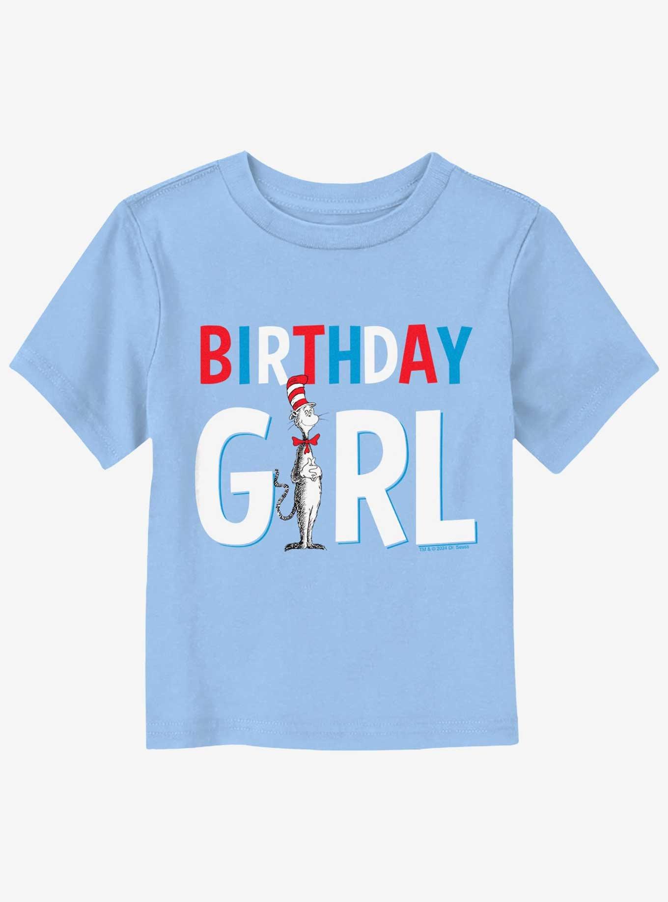 Dr. Seuss Birthday Girl Cat Hat Toddler T-Shirt