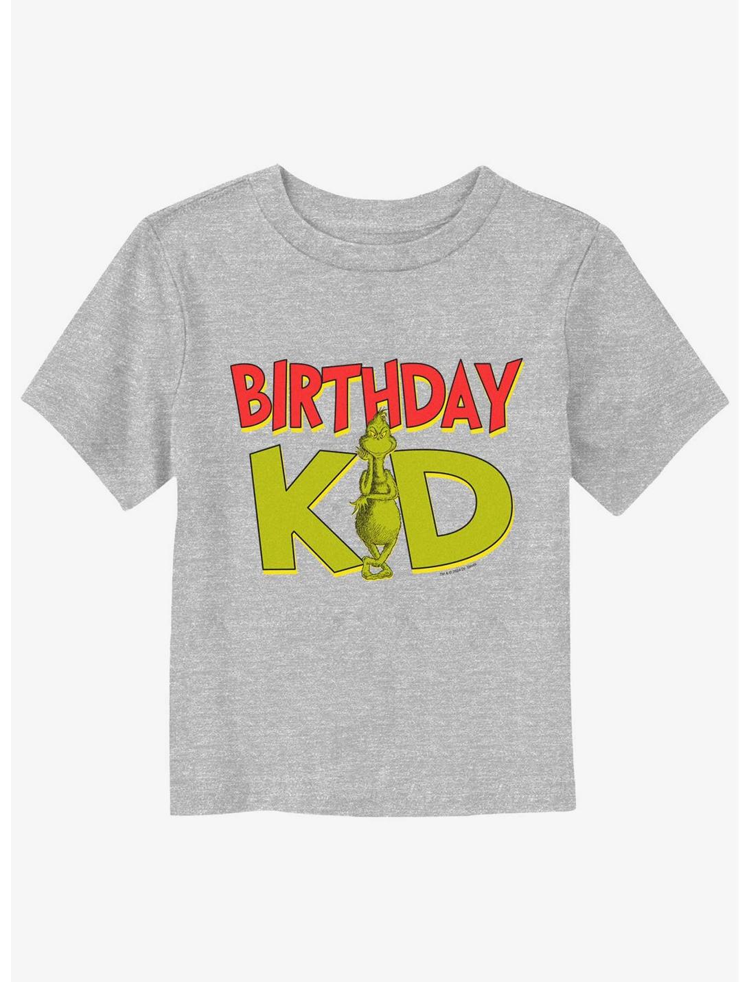 Dr. Seuss Bday Grinch Kid Toddler T-Shirt, ATH HTR, hi-res