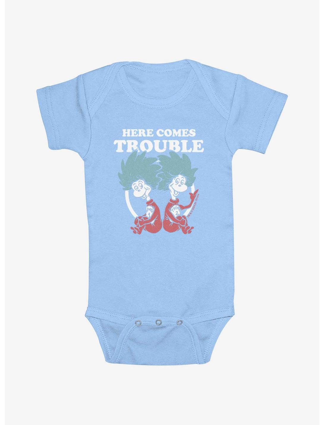 Dr. Seuss Thing Trouble Infant Bodysuit, LT BLUE, hi-res