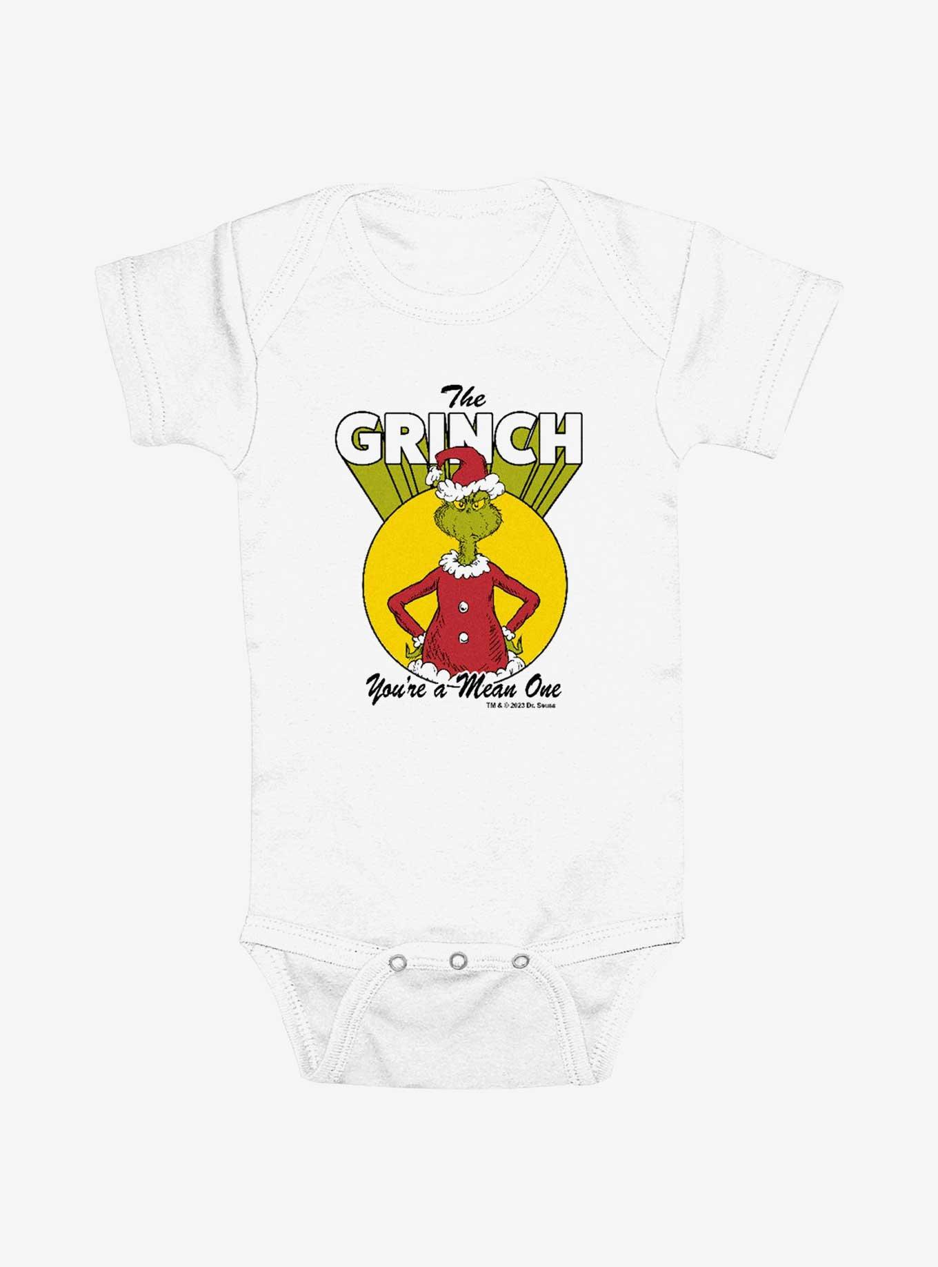 Dr. Seuss Grinch Retro Infant Bodysuit, WHITE, hi-res