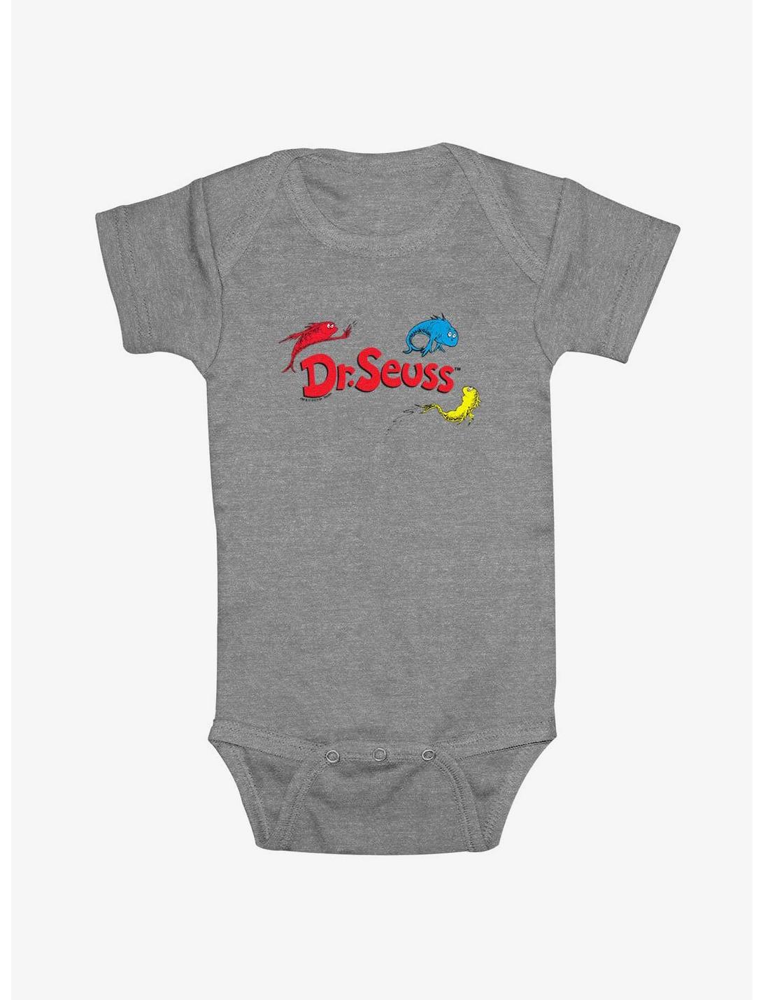 Dr. Seuss Logo Infant Bodysuit, ATH HTR, hi-res