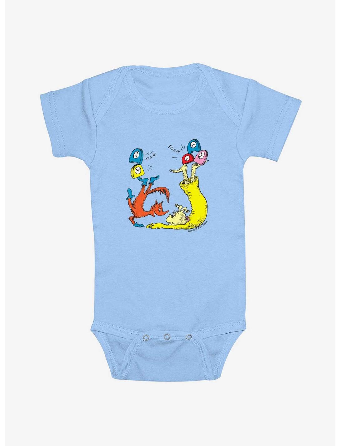 Dr. Seuss Tick Tock Fox Guy Infant Bodysuit, LT BLUE, hi-res