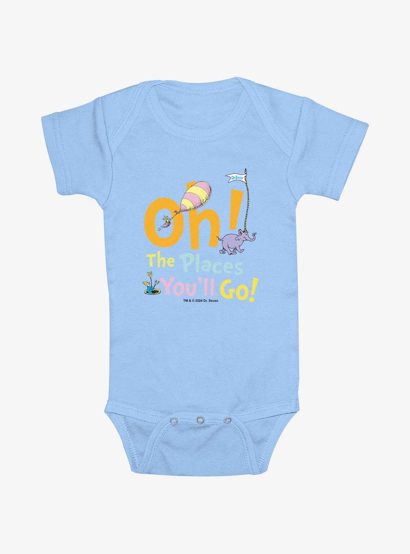 Dr. Seuss Going Places Infant Bodysuit, LT BLUE, hi-res