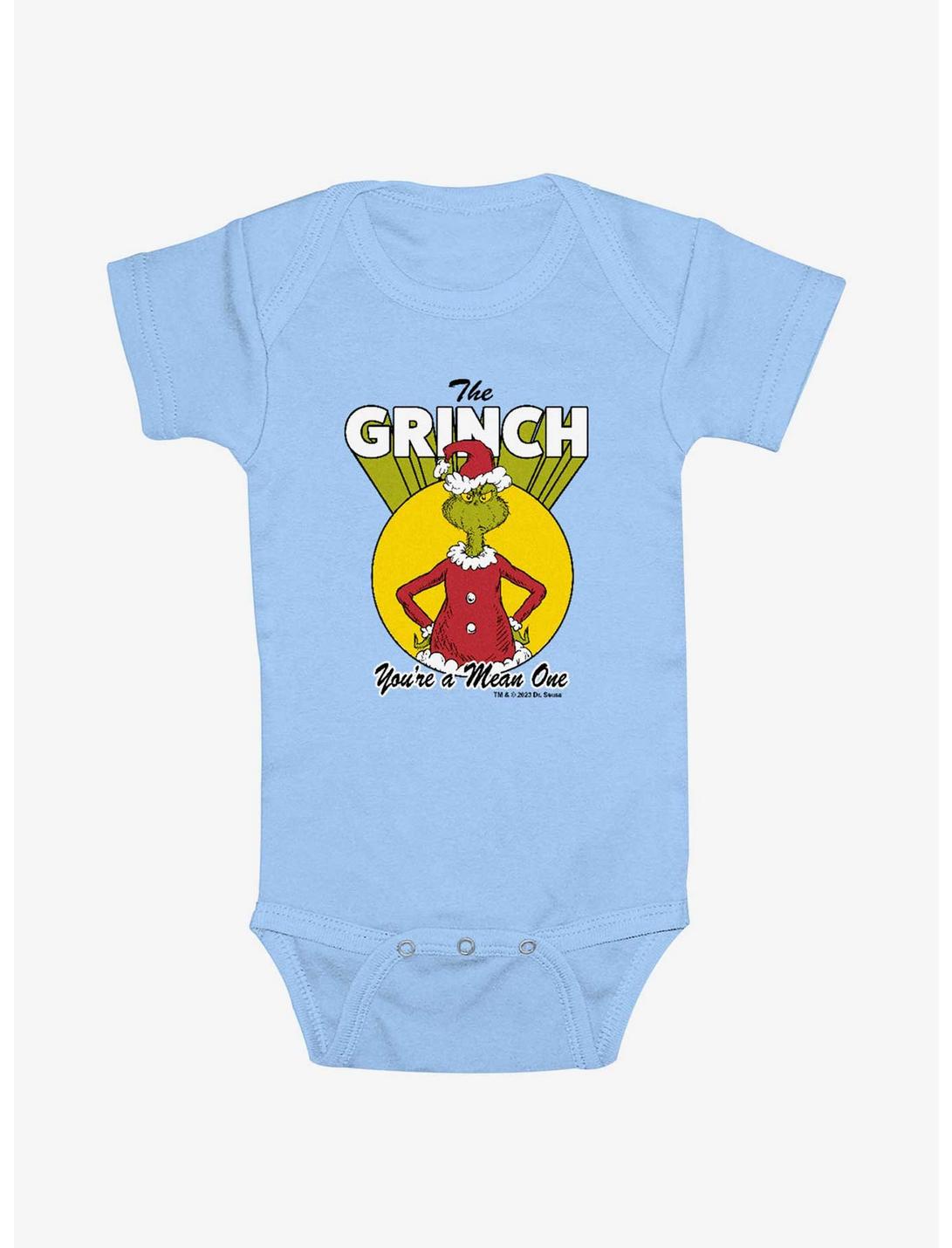 Dr. Seuss Grinch Retro Infant Bodysuit, LT BLUE, hi-res
