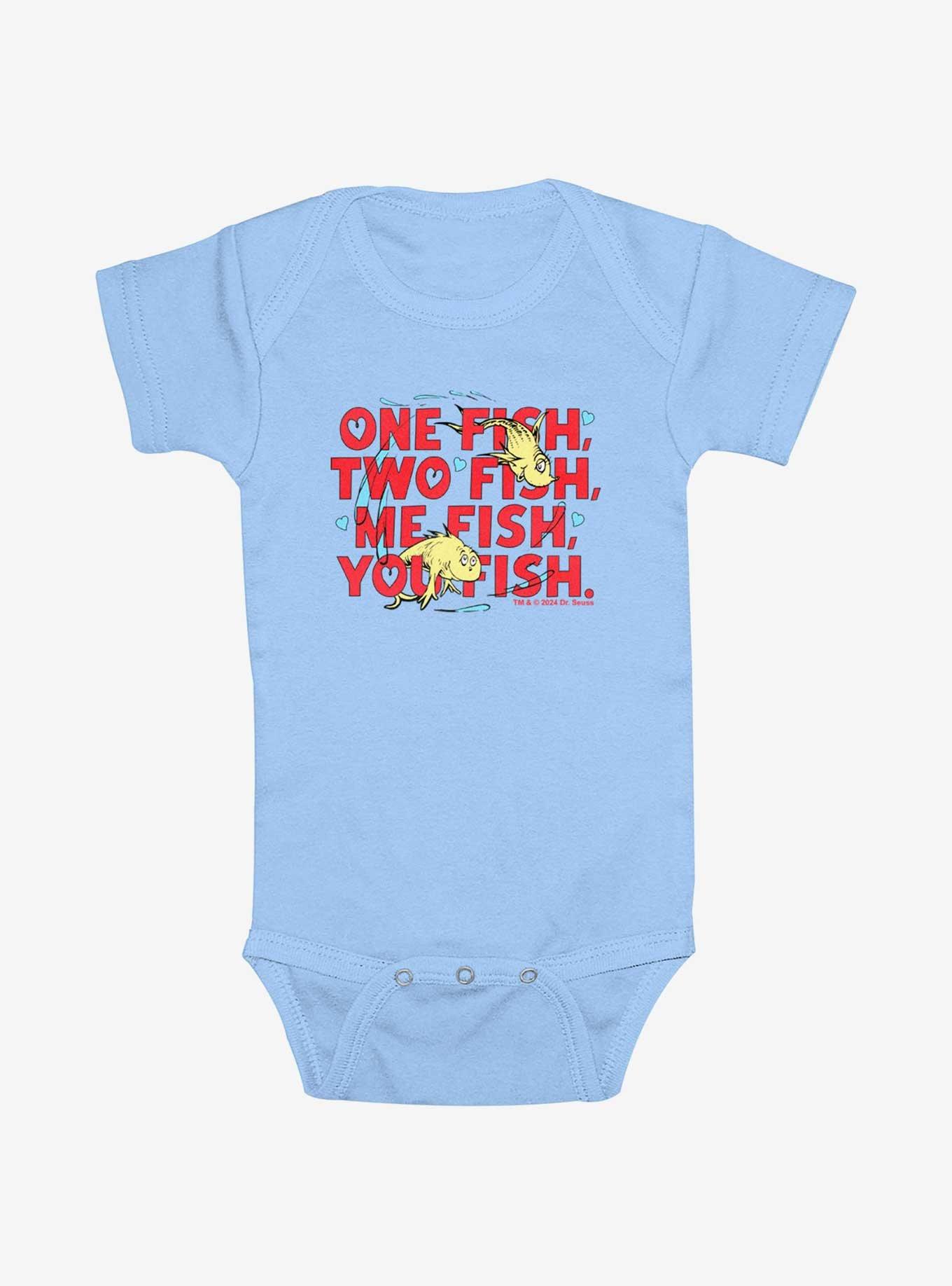 Dr. Seuss Me Fish You Fish Infant Bodysuit, LT BLUE, hi-res