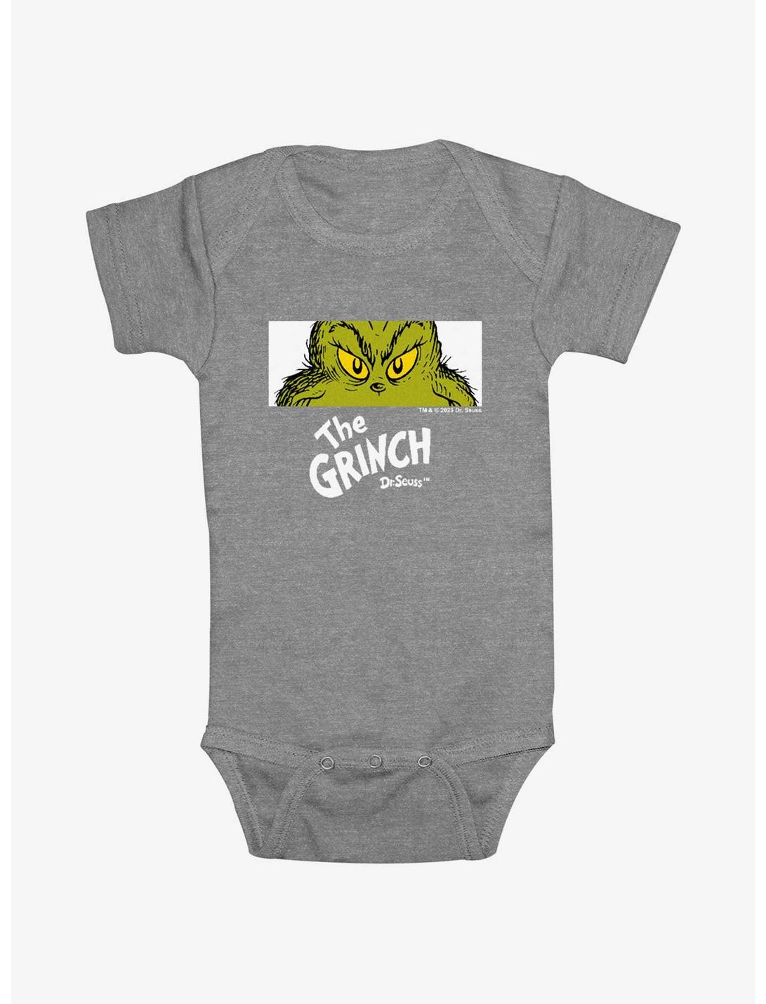 Dr. Seuss Grinch Eyes Infant Bodysuit, ATH HTR, hi-res
