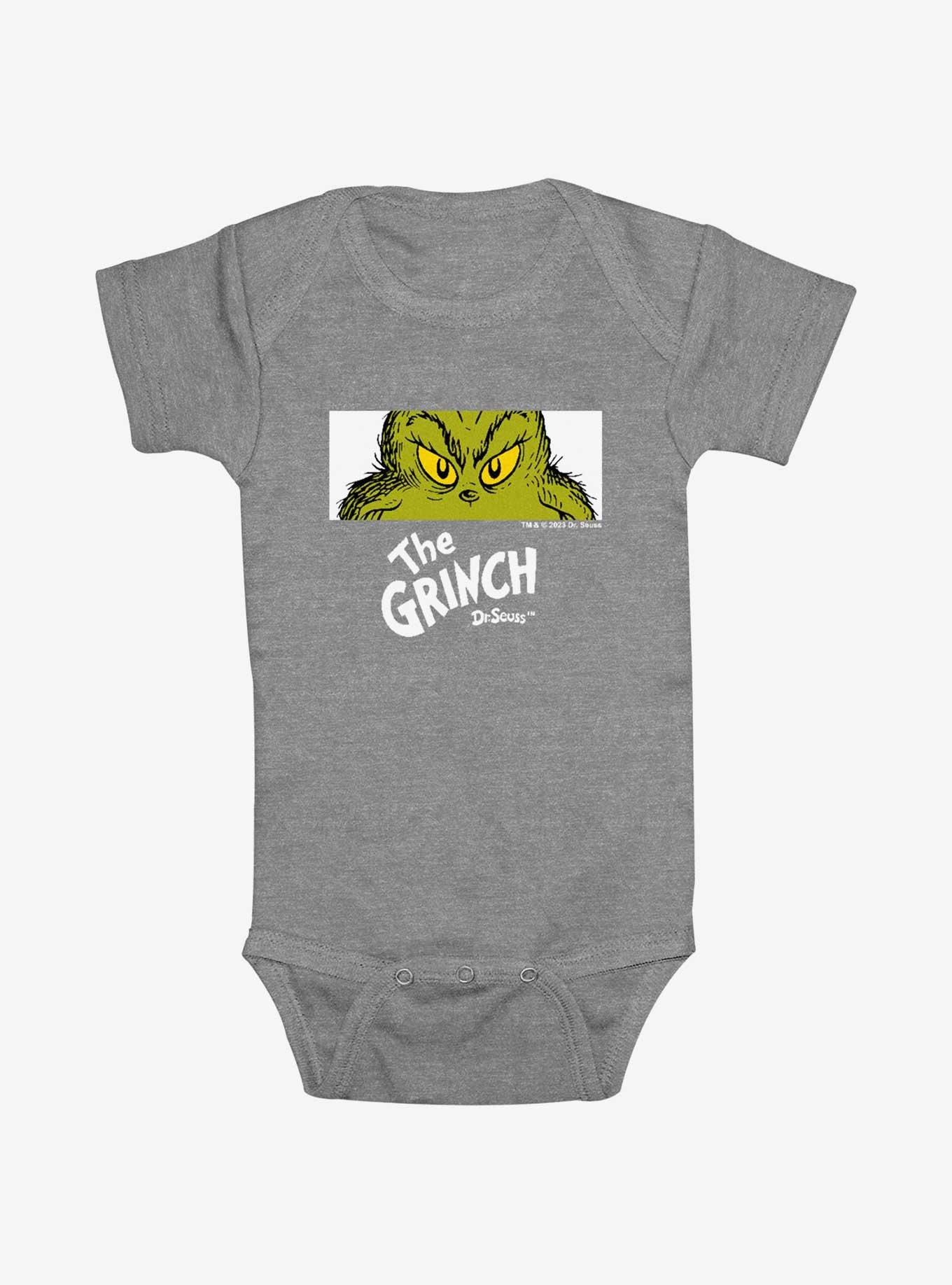 Dr. Seuss Grinch Eyes Infant Bodysuit, ATH HTR, hi-res