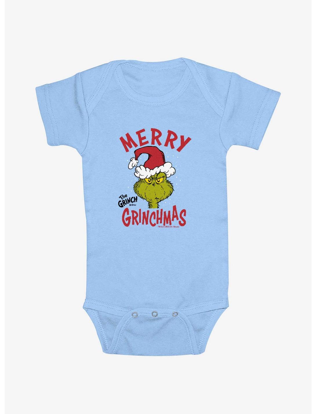 Dr. Seuss Grinchmas Hat Infant Bodysuit, LT BLUE, hi-res