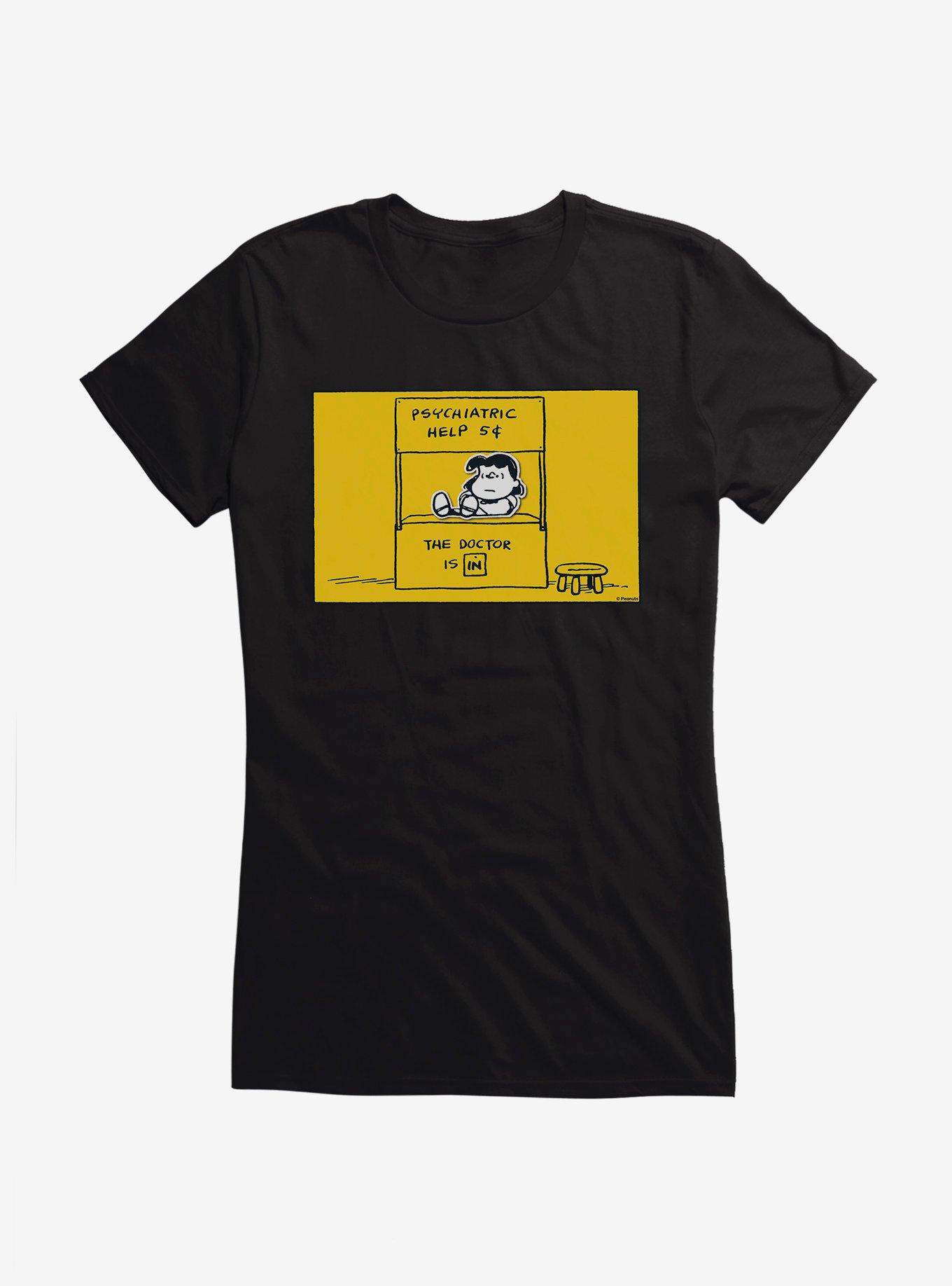 Peanuts Lucy Doctor Is In Girls T-Shirt, BLACK, hi-res