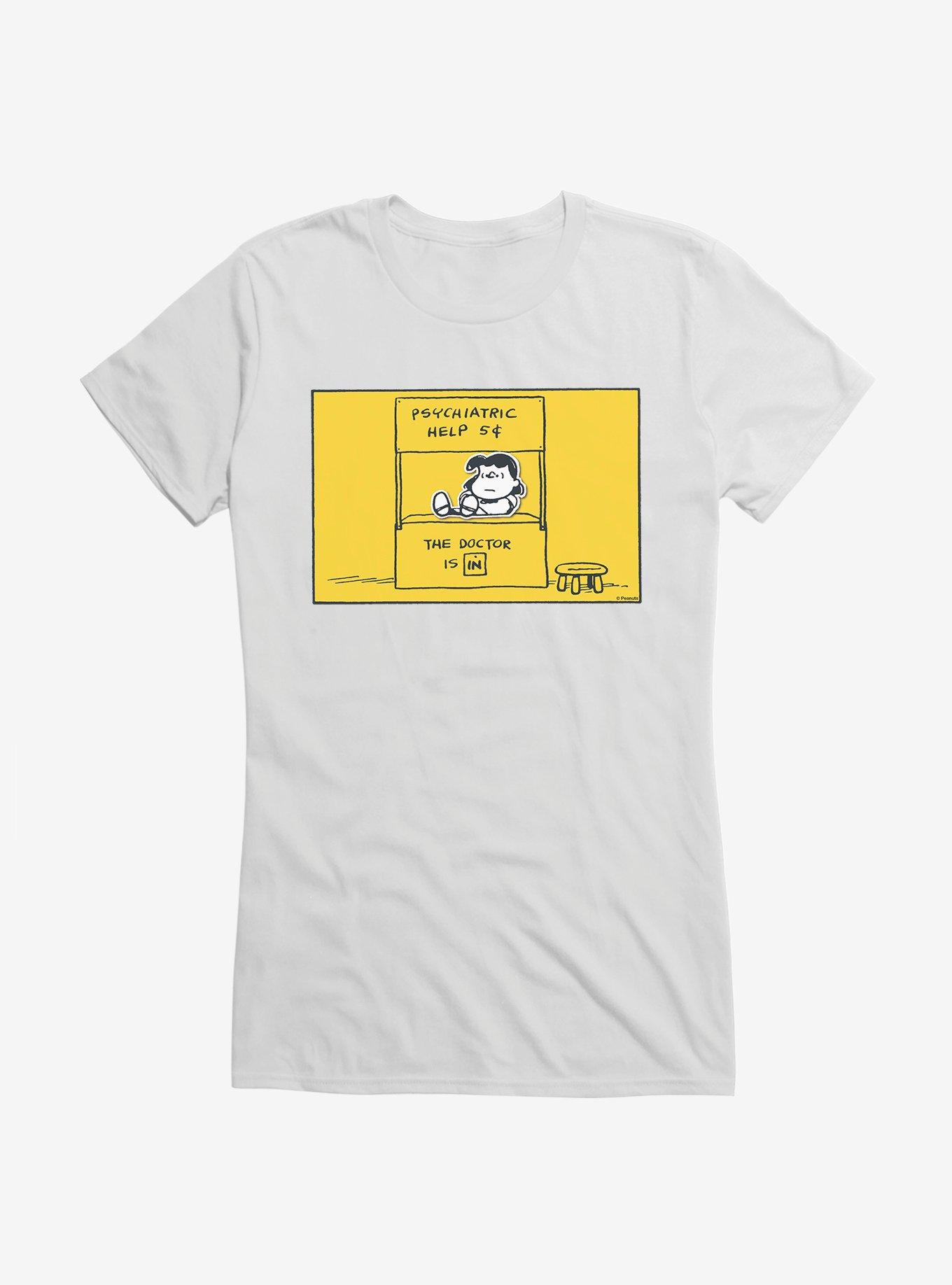 Peanuts Lucy Doctor Is In Girls T-Shirt, WHITE, hi-res