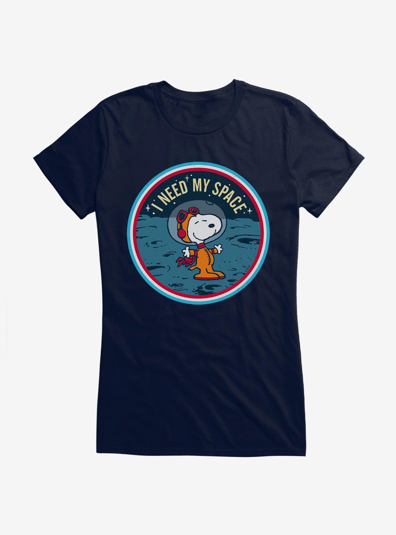 Peanuts I Need My Space Snoopy Girls T-Shirt, NAVY, hi-res