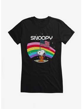 Peanuts Rainbow Snoopy On The Moon Girls T-Shirt, , hi-res