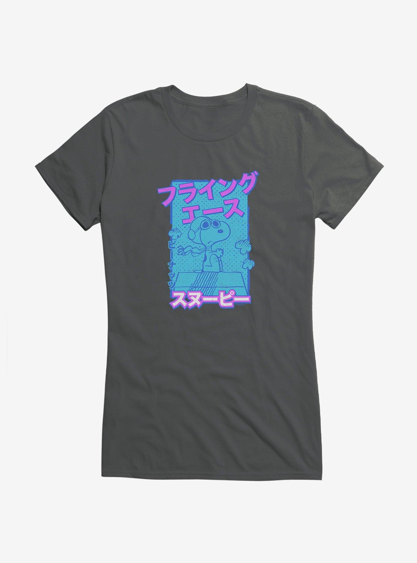 Peanuts Kanji Pilot Snoopy Girls T-Shirt