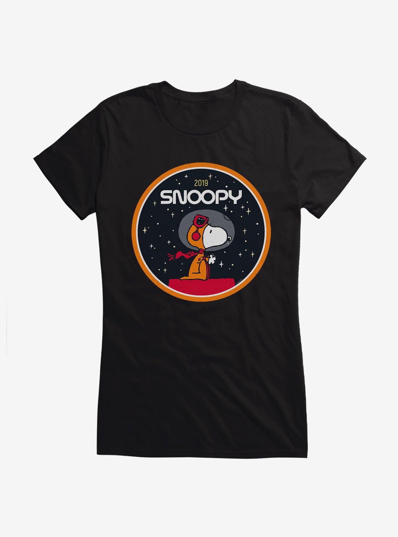 Peanuts Snoopy Astronaut Girls T-Shirt, BLACK, hi-res