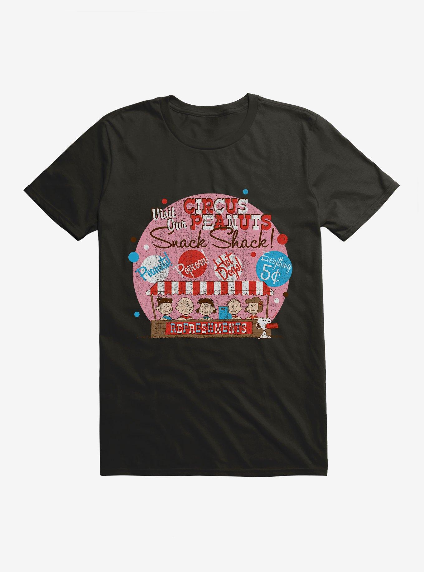 Peanuts Circus Snack Shack T-Shirt, BLACK, hi-res