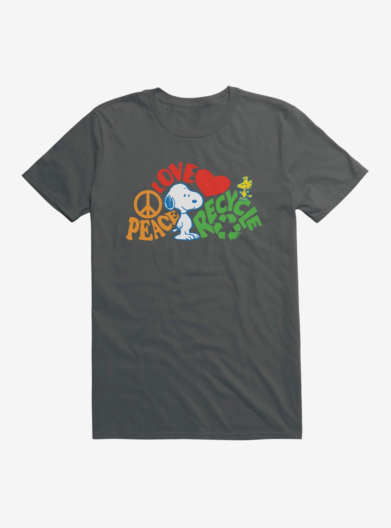 Peanuts Peace Love Recycle T-Shirt, , hi-res