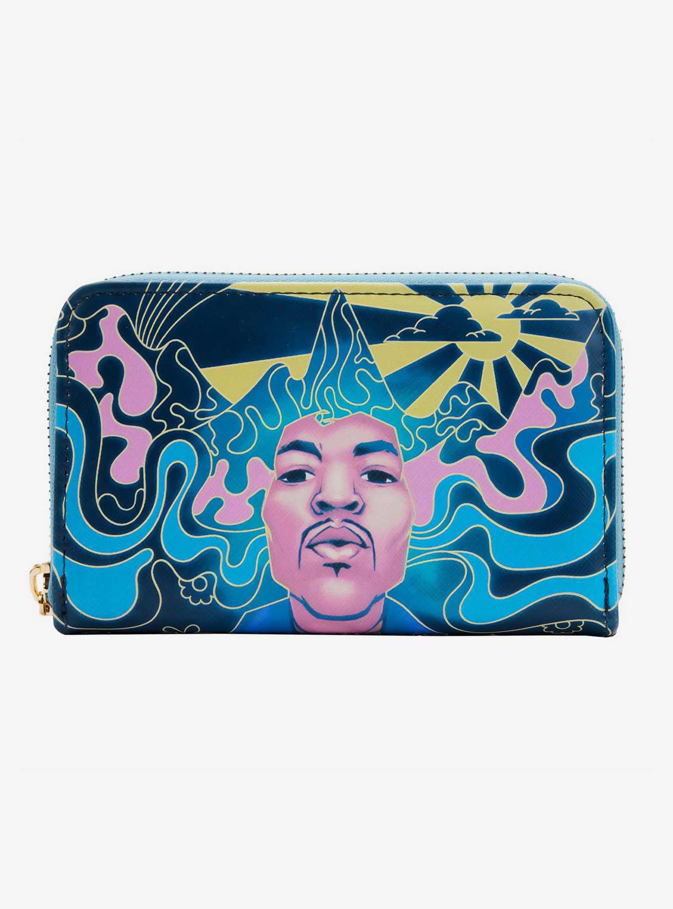 Loungefly Jimi Hendrix Psychedelic Landscape Zip Around Wallet, , hi-res