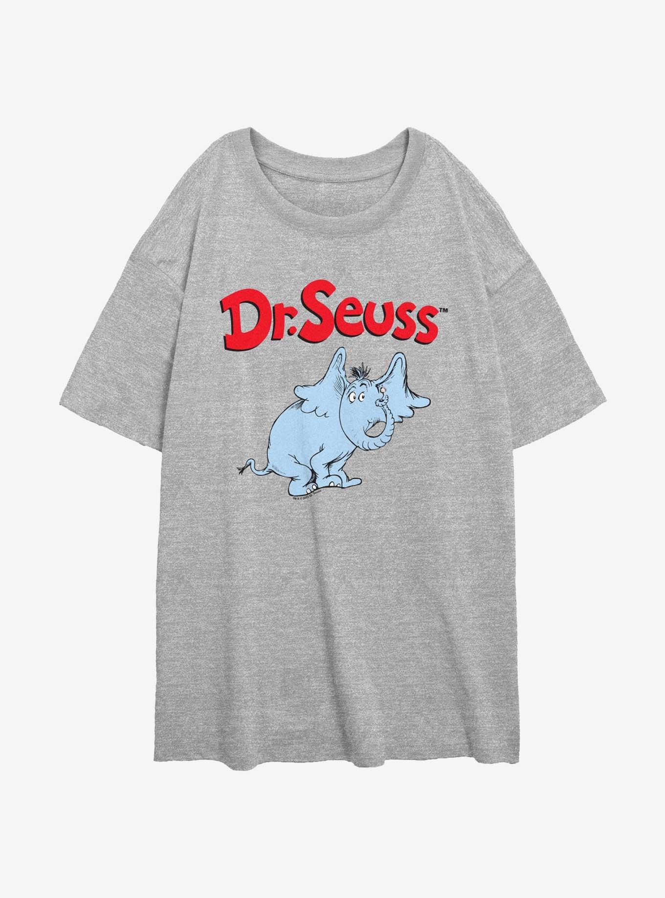 Dr. Seuss Horton Girls Oversized T-Shirt, ATH HTR, hi-res