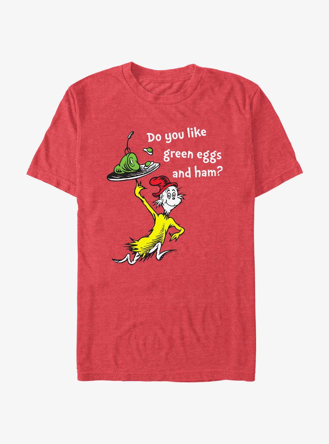 Dr. Seuss Do You Like Green Eggs and Ham T-Shirt - RED