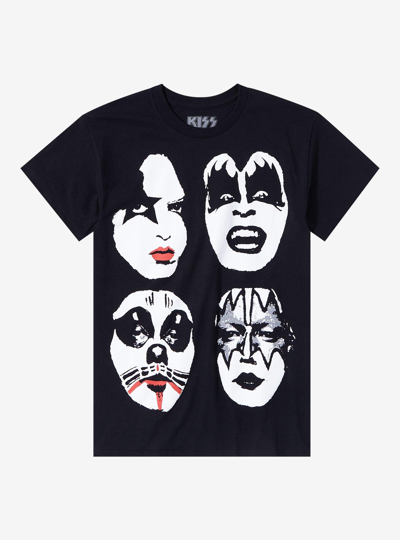 Maglietta Uomo KISS – Rock Band Heads – Colore Nero – Taglia X-Large (XL) – Ufficiale