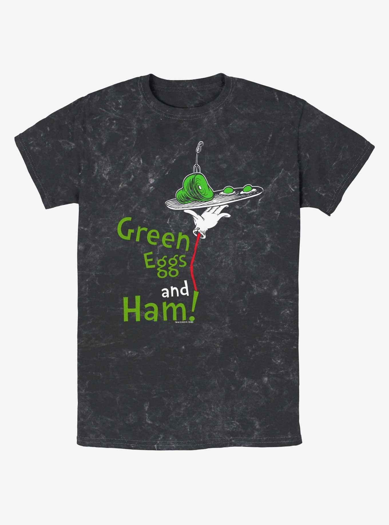 Dr. Seuss Green Eggs & Ham Mineral Wash T-Shirt, BLACK, hi-res