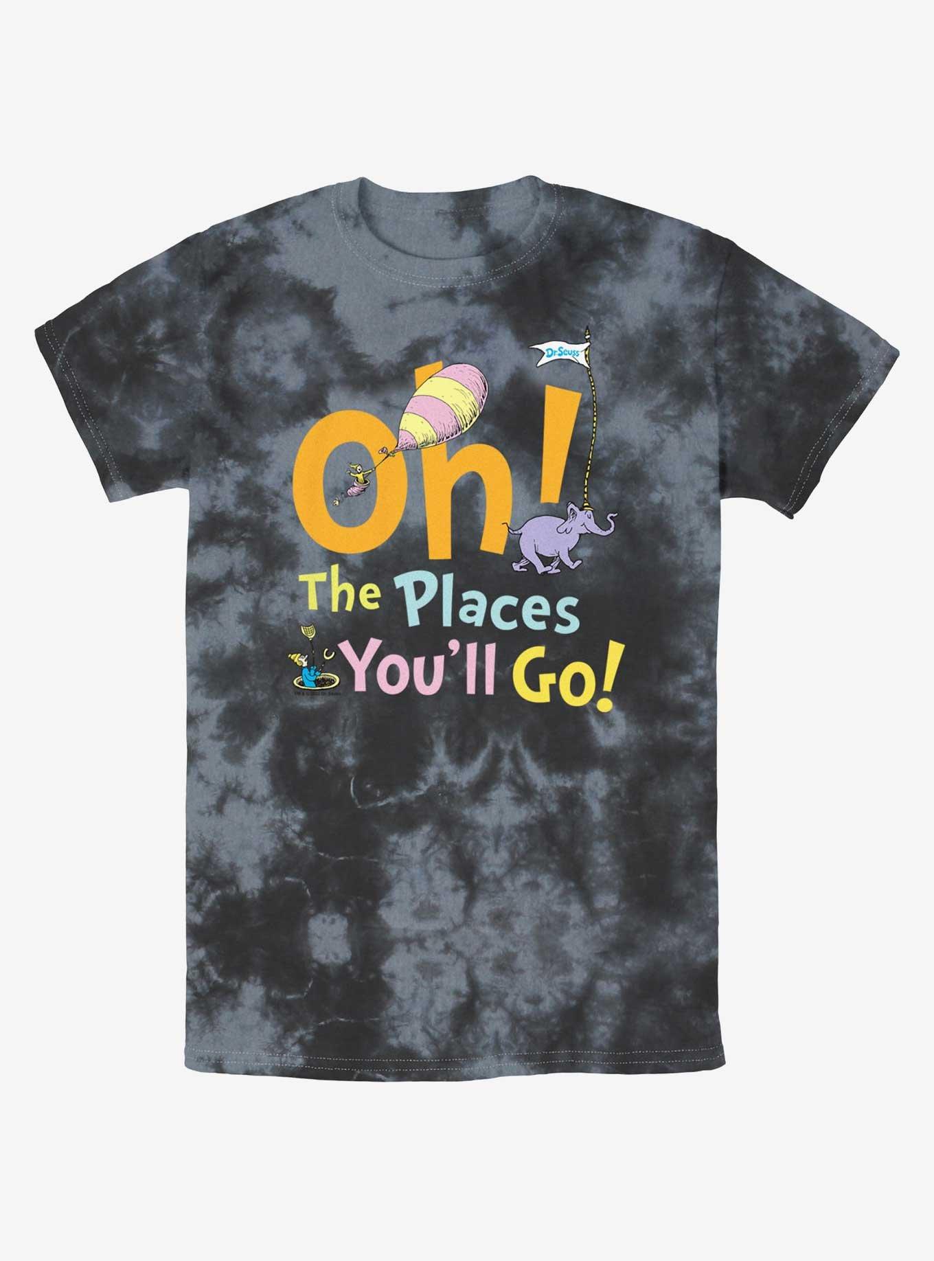 Dr. Seuss Going Places Tie-Dye T-Shirt, BLKCHAR, hi-res