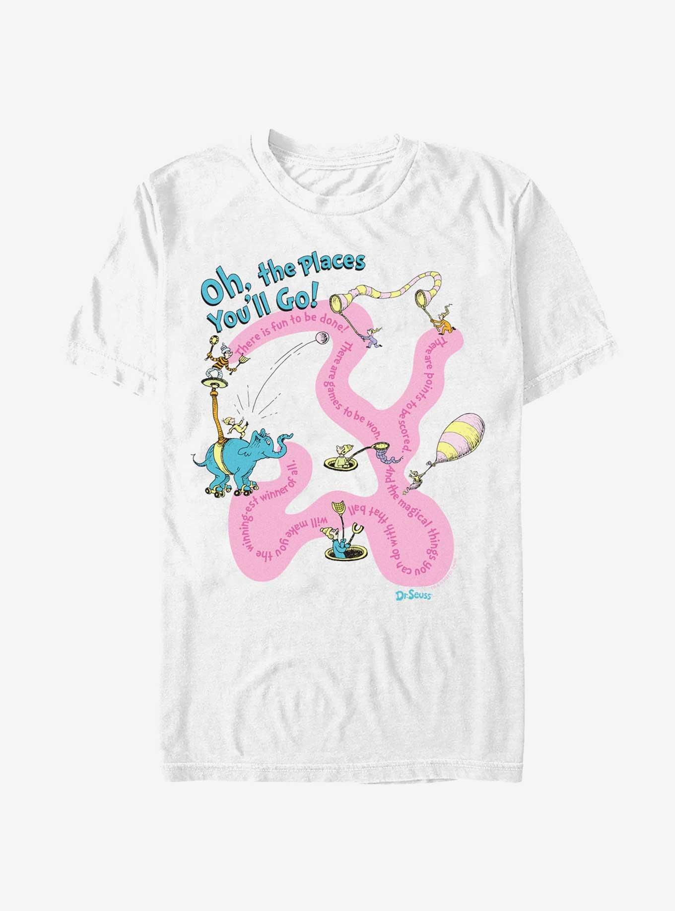 Dr. Seuss Journeying The Places You'Ll Go T-Shirt, WHITE, hi-res