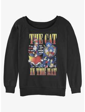 Dr. Seuss The Cat In The Hat Reading Book Womens Slouchy Sweatshirt, , hi-res