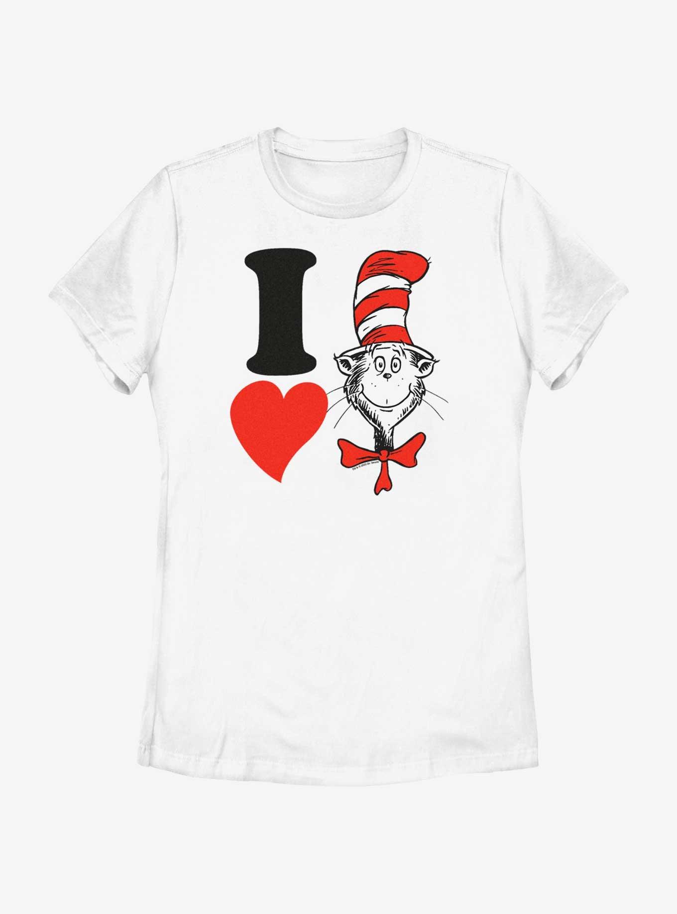 Dr. Seuss I Heart Hat Cat Womens T-Shirt