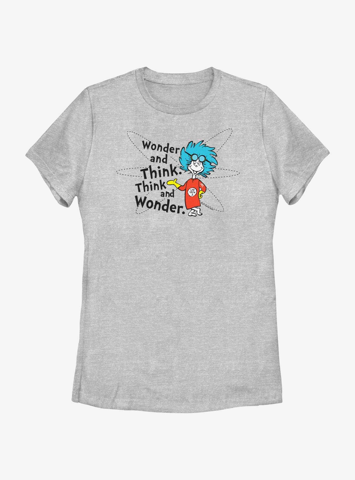 Dr. Seuss Think And Wonder Womens T-Shirt, ATH HTR, hi-res