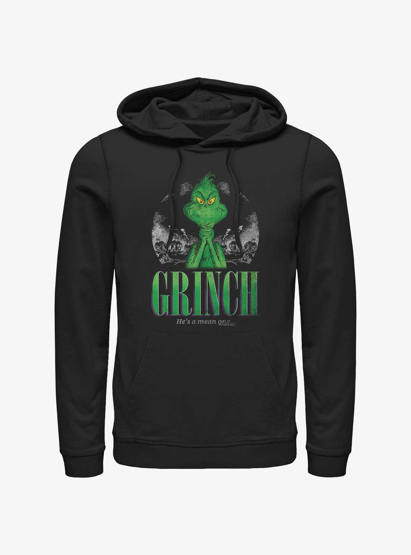 Dr. Seuss The Grinch He's A Mean One Hoodie, BLACK, hi-res
