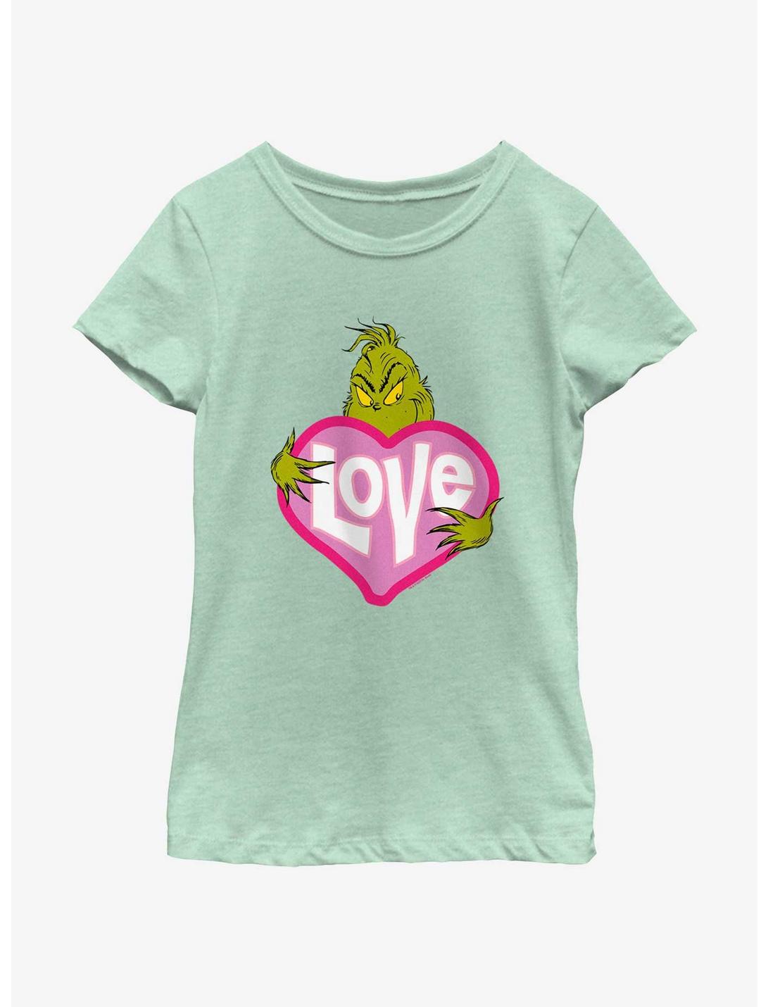 Dr. Seuss Love The Grinch Youth Girls T-Shirt, MINT, hi-res