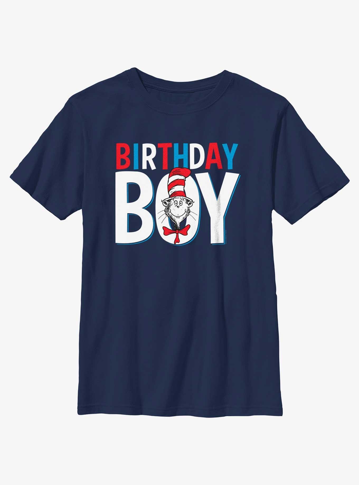 Dr. Seuss Birthday Boy Cat Hat Youth T-Shirt