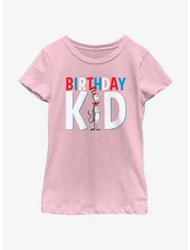 Dr. Seuss Birthday Kid Cat Hat Youth Girls T-Shirt, , hi-res